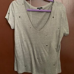 Rails star studded v neck tee